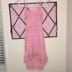 Pink floral dress
